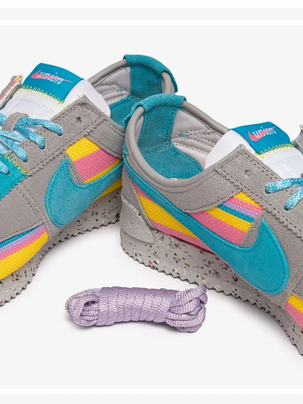 RARE UNION LA x Nike Cortez SP Teal Gray Women's Runner Sneakers